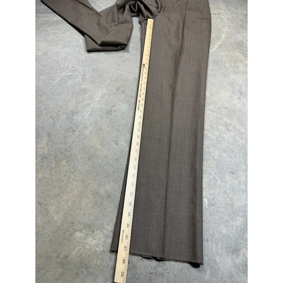 NEW Jones New York Womens Pants Worsted Wool Roger Trousers 33.5x37 Brown - Picture 8 of 11